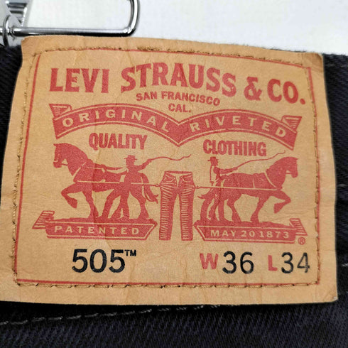 リーバイス Levis 505 REGULAR ブラックデニムパンツ メンズ W36 L34