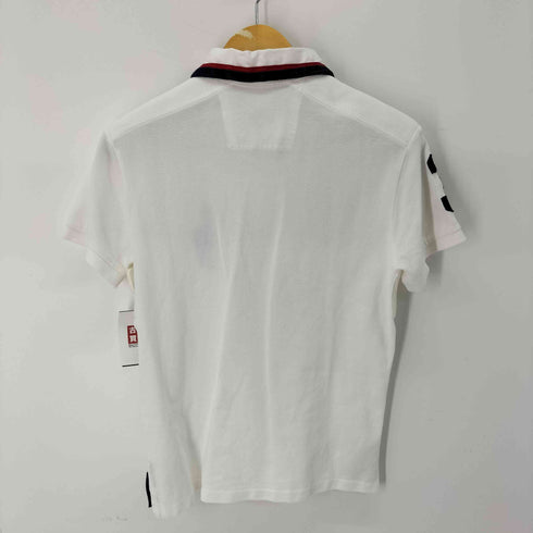 ポロバイラルフローレン Polo by RALPH LAUREN ビックポニー刺繍 アメリカ国旗 ポロシャツ レディース import:S