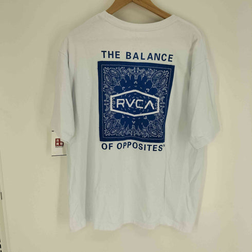 ルーカ RVCA 別注 スクエア バンダナ ロゴ バック プリント S/S Tシャツ メンズ import:M