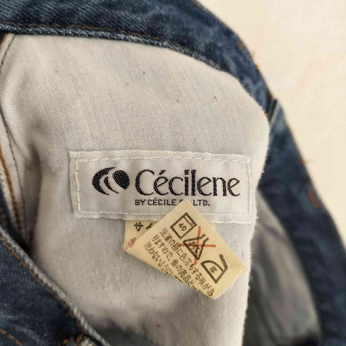 Y2K CECILENE 刺繍デザインデニムスカート レディース 69cm