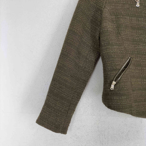 エイチアンドエム H&M Y2K ツイードダブルライダースジャケット レディース 34