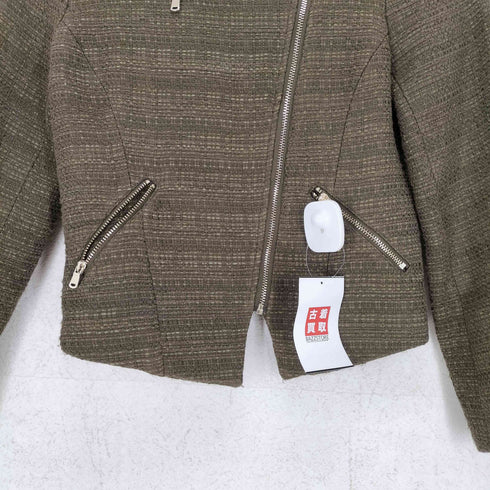 エイチアンドエム H&M Y2K ツイードダブルライダースジャケット レディース 34