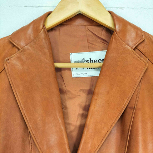 SHEER MATES レザーテーラードジャケット レディース