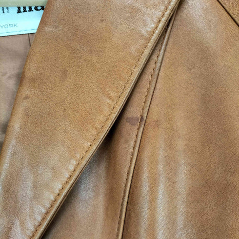 SHEER MATES レザーテーラードジャケット レディース