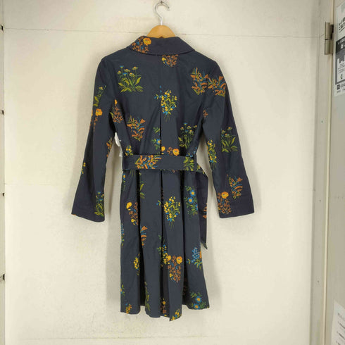 VIANTE 総刺繍花柄コットンステンカラーコート レディース