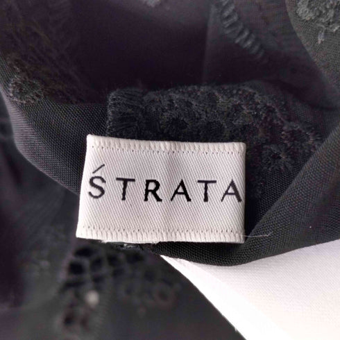 エストラータ STRATA エンブロイダリーリボンスリーブブラウス レディース FREE