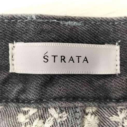 エストラータ STRATA エンブロイダリーカーブデニム レディース JPN:XS