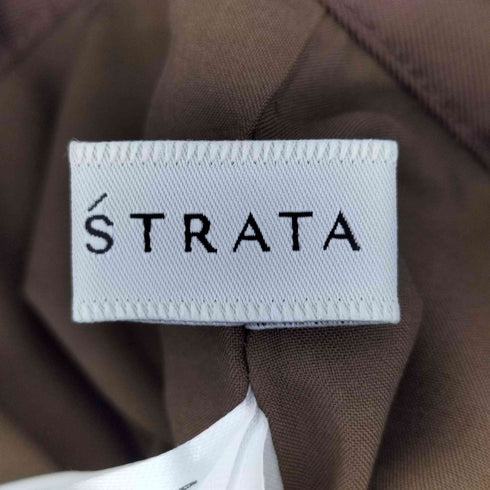 エストラータ STRATA ブライトツイルタックワイドパンツ レディース JPN:S