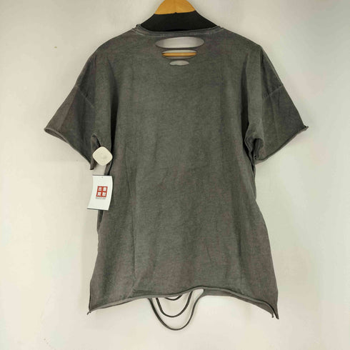 ダメージ加工 クルーネックスTシャツ メンズ L