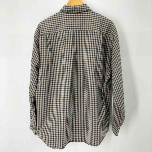ギャップ Gap 90S OLD 紺タグ コットン チェック柄 長袖シャツ 両胸フラップ メンズ import:M