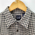 ギャップ Gap 90S OLD 紺タグ コットン チェック柄 長袖シャツ 両胸フラップ メンズ import:M