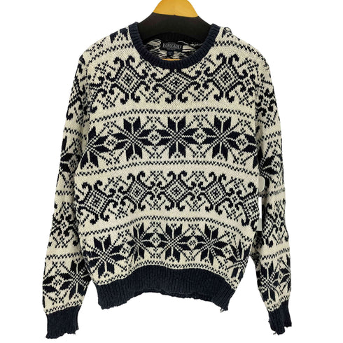 ランズエンド LANDS END 80-90s USA製 ノルディックコットンニット メンズ import:M