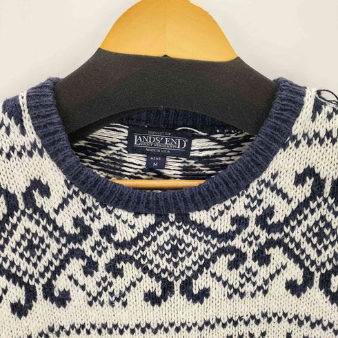 ランズエンド LANDS END 80-90s USA製 ノルディックコットンニット メンズ import:M