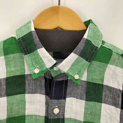 ラコステ LACOSTE REGULAR FIT ブロックチェックリネンシャツ メンズ 39