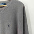 ポロバイラルフローレン Polo by RALPH LAUREN EXCLUSIVE OF DECORATION ポニー刺繍 Vガゼット クルーネック コットンニットセーター メンズ import:L