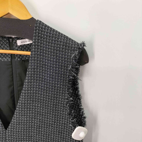 ロザリームーン Rosarymoon V-neck Tweed All-in-one レディース