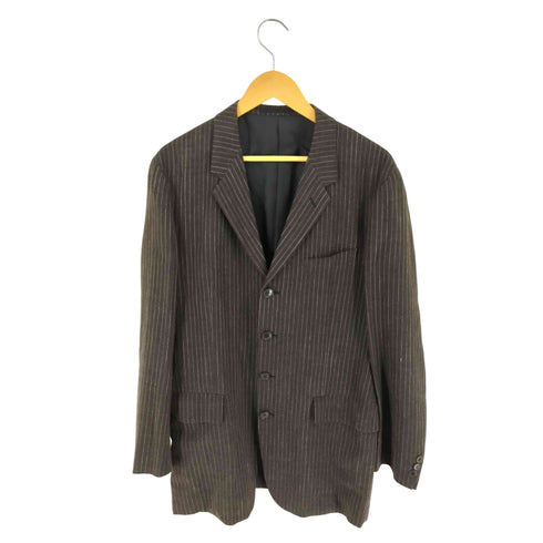 ARTEXTIL ストライプ ウールリネン 4B テーラードジャケット メンズ import:L