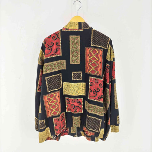 KENSINGTON SQUARE USA製 総柄 ジップアップジャケット メンズ import:M