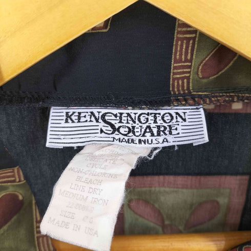 KENSINGTON SQUARE USA製 総柄 ジップアップジャケット メンズ import:M