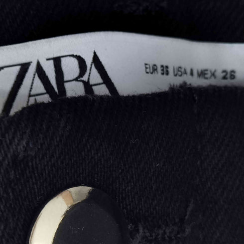 ザラ ZARA wide leg jeans black レディース 36