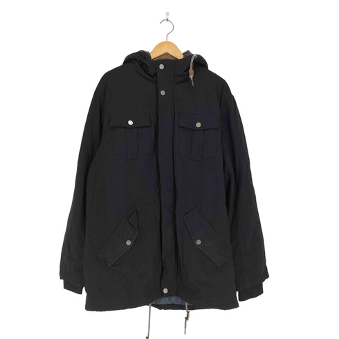 DENIM 中綿キルティングフーデッドハーフコート メンズ XL
