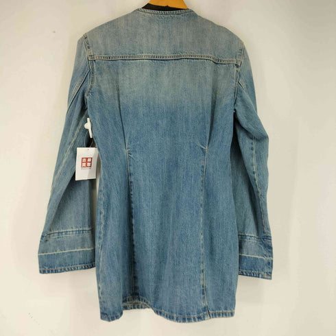 ザラ ZARA バンドカラー デニムワンピース レディース US M