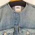 ザラ ZARA バンドカラー デニムワンピース レディース US M
