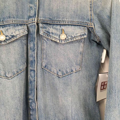 ザラ ZARA バンドカラー デニムワンピース レディース US M