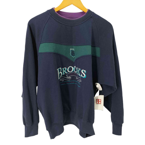 ブルックス BROOKS ロゴ刺繍デザイン スウェット メンズ JPN:M