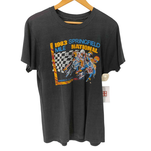 American Motorcyclist Association プリントデザイン クルーネック シングルステッチ Tシャツ メンズ