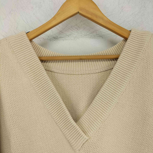 AMBERGLEAM Cotton V neck Sweater コットンVネックセーター レディース M