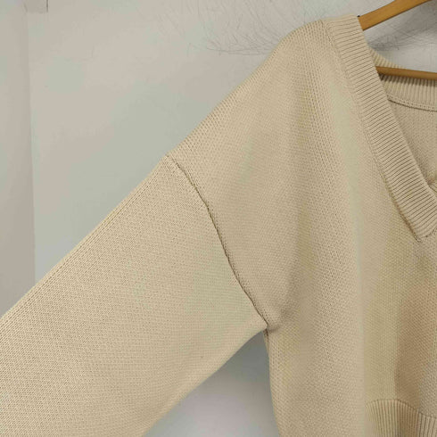 AMBERGLEAM Cotton V neck Sweater コットンVネックセーター レディース M