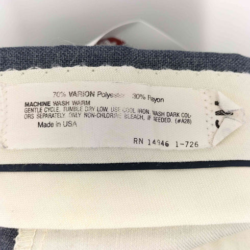 80S USA製 レーヨン混 TALONジップ ノータック スラックス メンズ 36M