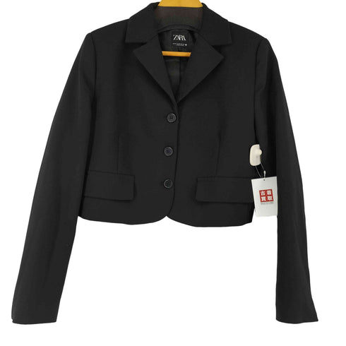 ザラ ZARA クロップド テーラードジャケット レディース US M