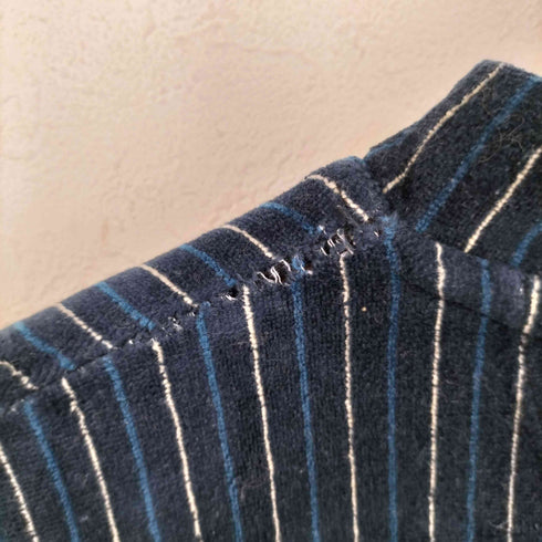 ペリーエリス PERRY ELLIS ストライプ ベルベット ロングスリーブTシャツ メンズ import:M