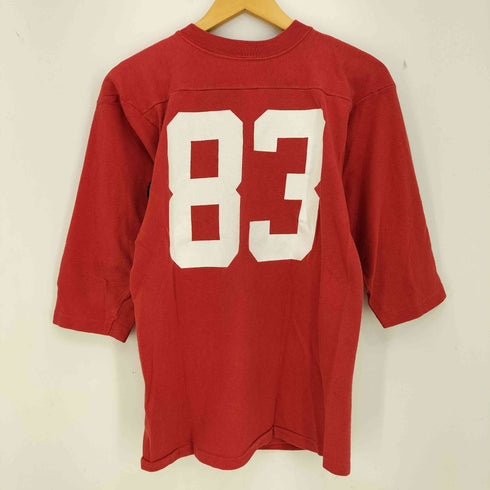 チャンピオン Champion 70-80s USA製 バータグ後期 83 ナンバリング 七分袖 フットボールTシャツ メンズ import:M