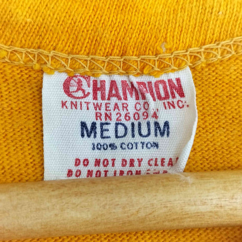 チャンピオン Champion 60S ランタグ 14 ナンバリング 七分丈 フットボールTシャツ メンズ import:M