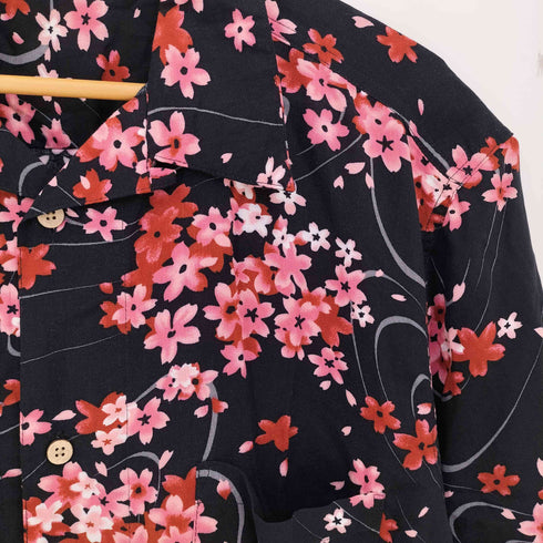 Styled by Originals 桜 和柄 レーヨン アロハシャツ メンズ JPN:XL