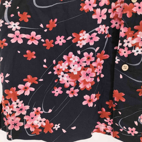 Styled by Originals 桜 和柄 レーヨン アロハシャツ メンズ JPN:XL