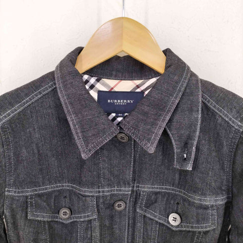 バーバリーロンドン BURBERRY LONDON 裏地ノバチェック チンスト デニムジャケット レディース 44