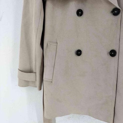 ザラ ZARA フェイクスウェード ハーフ トレンチ コート レディース import:S