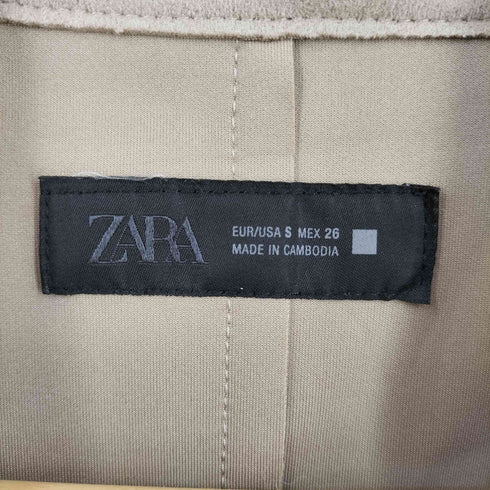 ザラ ZARA フェイクスウェード ハーフ トレンチ コート レディース import:S