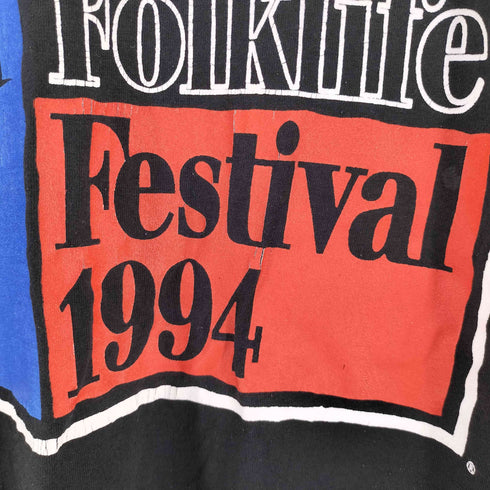 ヘインズ Hanes 90s メキシコ製 シングルステッチ Texas Folklife festival 1994 プリントTシャツ メンズ import:XL