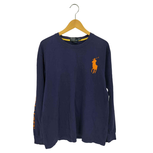 ポロバイラルフローレン Polo by RALPH LAUREN CUSTOM FIT ビッグポニー刺繍 アームプリント ロングスリーブTシャツ メンズ import:XXL
