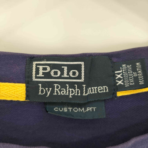 ポロバイラルフローレン Polo by RALPH LAUREN CUSTOM FIT ビッグポニー刺繍 アームプリント ロングスリーブTシャツ メンズ import:XXL