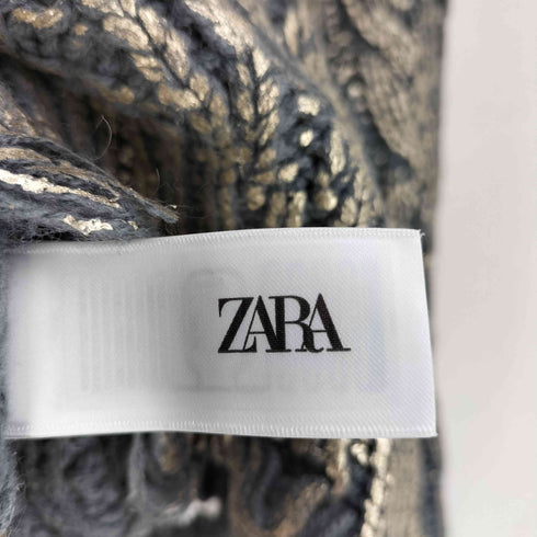 ザラ ZARA KOKILNUSXA TRIKOTAJ METALLIK SVITER レディース