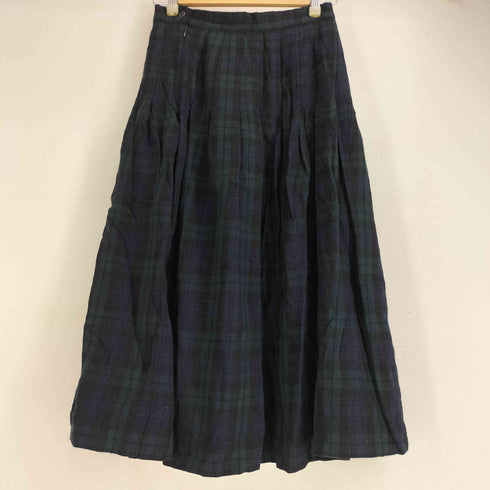 エルエルビーン L.L.Bean 90S USA製 ウール ブラックウォッチ プリーツスカート レディース 8