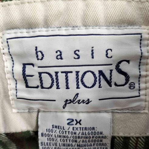 ベーシックエディションズ BASIC EDITIONS 90S 襟 コーデュロイ ハンティングジャケット メンズ 2X
