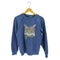 ヘインズ Hanes 80s USA製 猫 ネコ アニマルプリント クルーネックスウェット レディース import:L