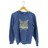 ヘインズ Hanes 80s USA製 猫 ネコ アニマルプリント クルーネックスウェット レディース import:L
